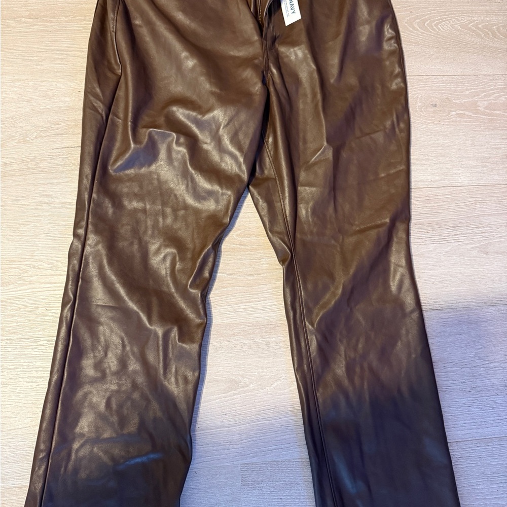 Old Navy Chocolate Faux Leather Pants
